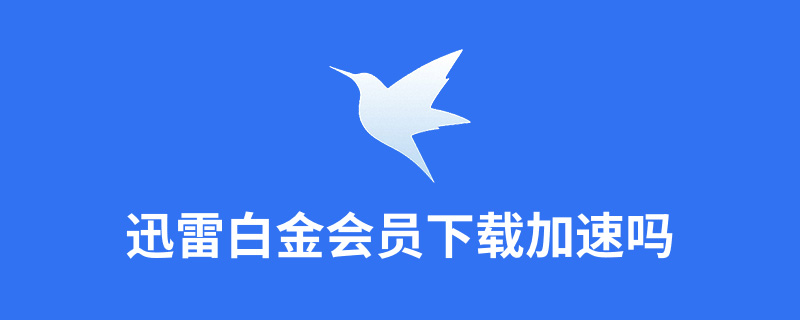 迅雷白金会员下载加速吗